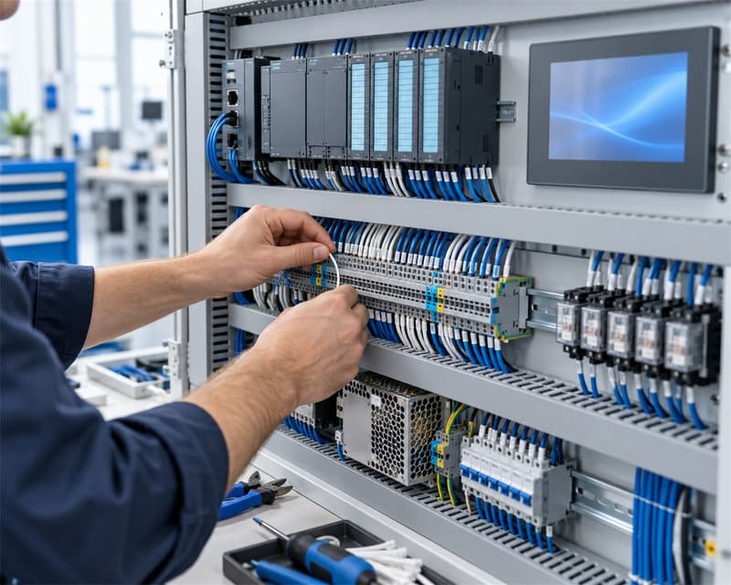 Wiring an industrial control panel